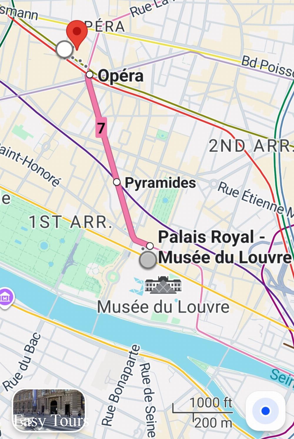 Using Google Maps for Paris Metro
