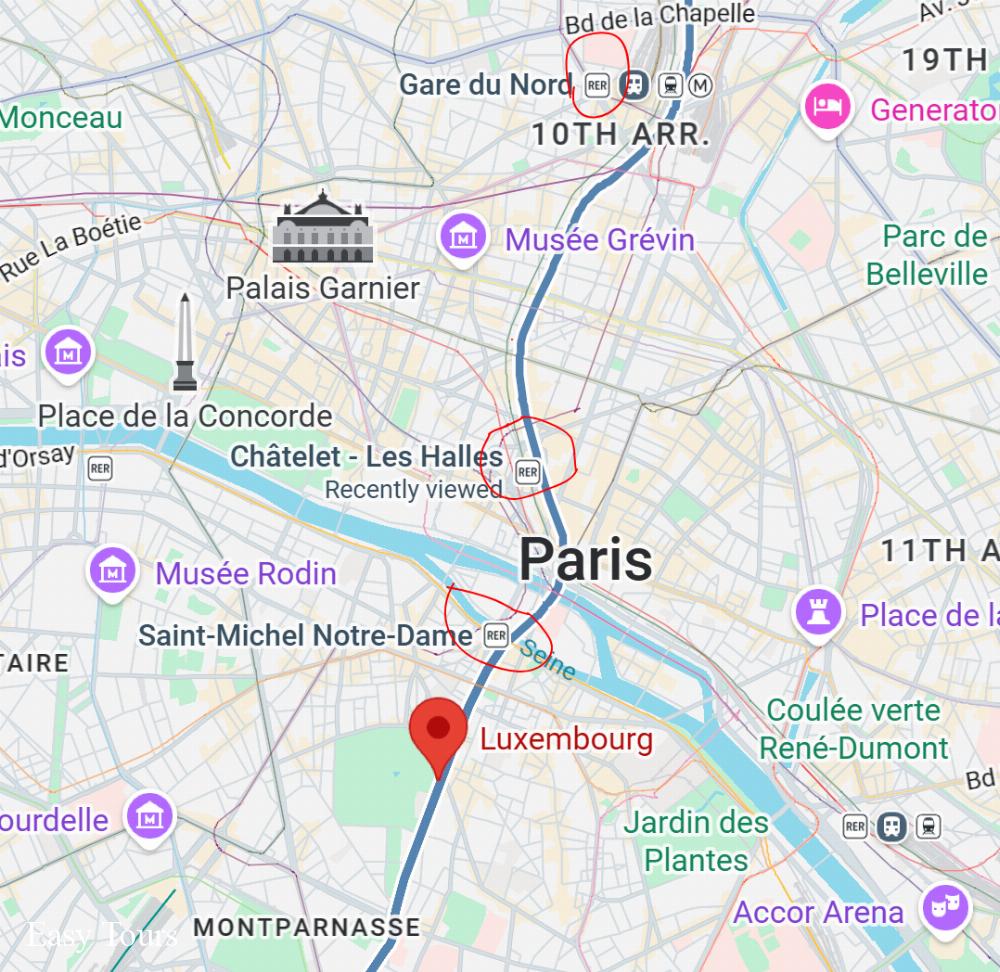 Where to Board RER B train to CDG Airport