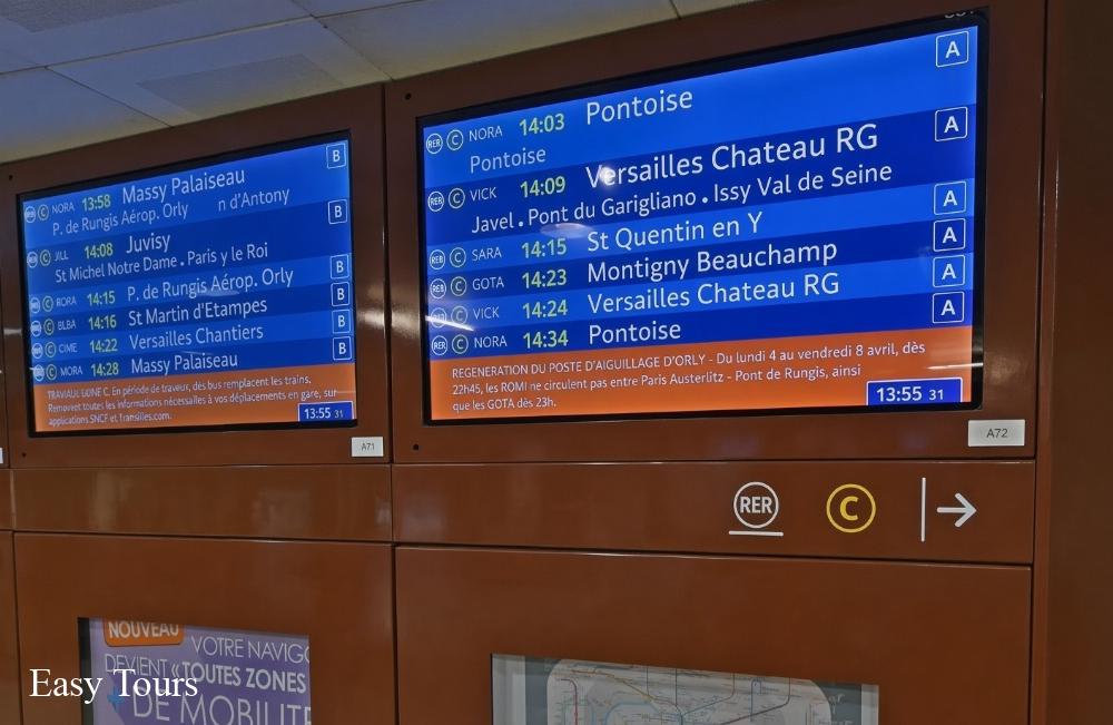 How to Catch the Right RER C Train to Versailles